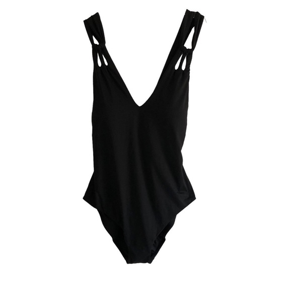 Becca By Rebecca Virtue NWT Black Tear Drop One Piece Swimsuit Size 2X - Picture 3 of 10